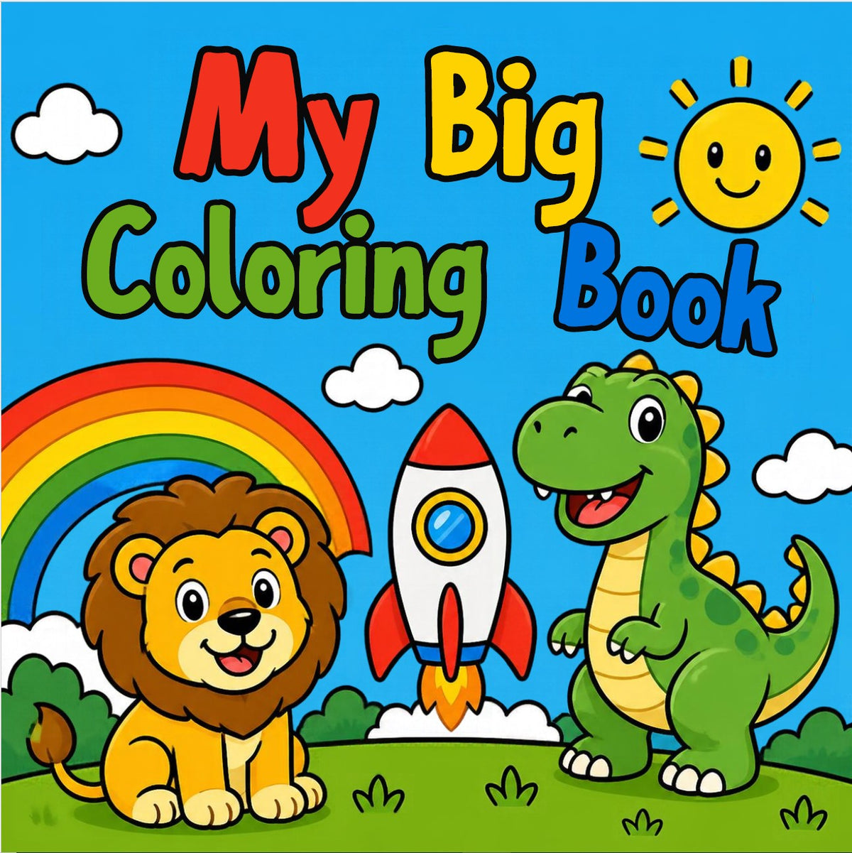 Kids Mixed Theme Colouring Book Ages 3-5